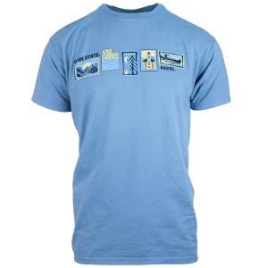 utah state aggies greetings from utah state stamp blue unisex t-shirt